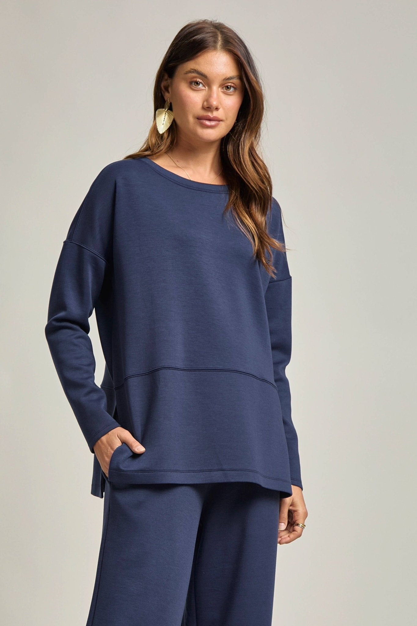 Dear Scarlet - Tunic Top + Straight Pants Travel Modal Set - 926 West