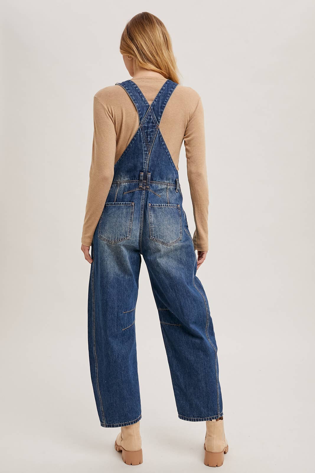 DENIM BARREL OVERALLS - 926 West