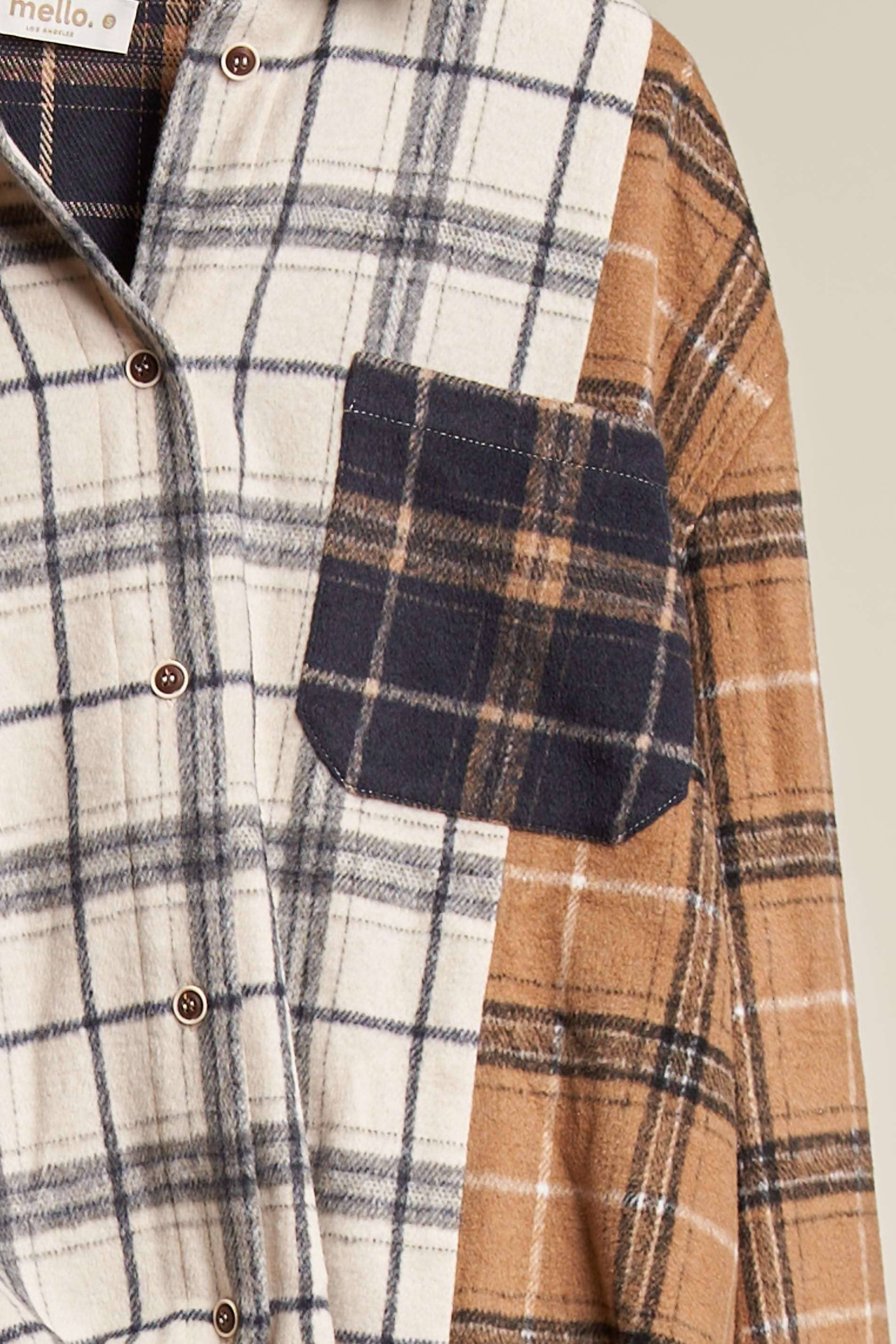 Plaid Oversize Shacket Mello.