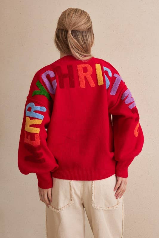 OVERSIZE Christmas Sweater with Lettering Mello.