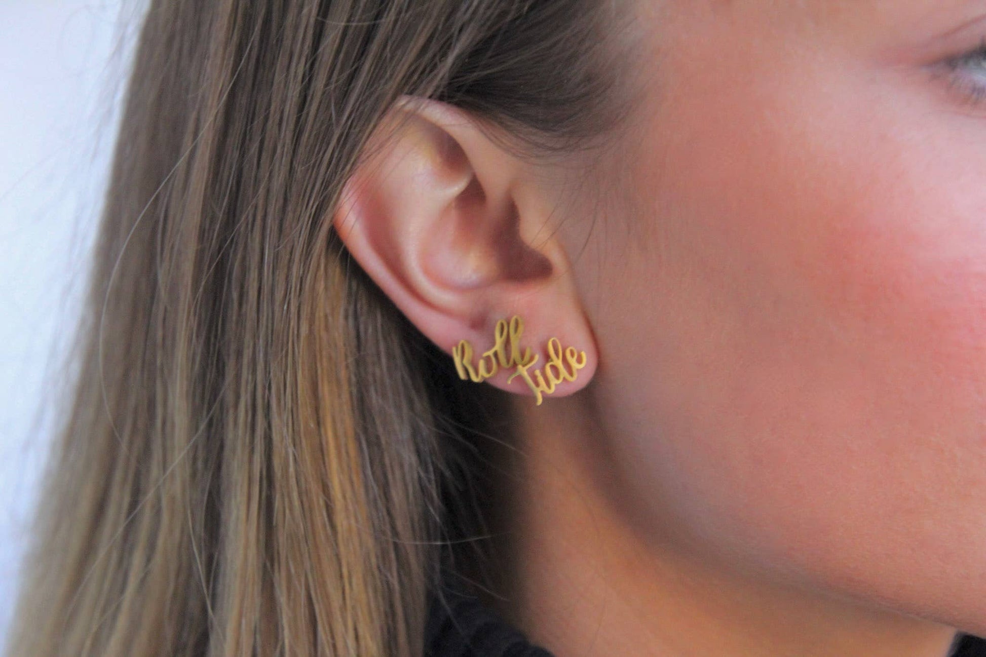 Roll Tide Earrings Gift for Alabama Fan, Bama Gift Licensed Steele Sloan Designs