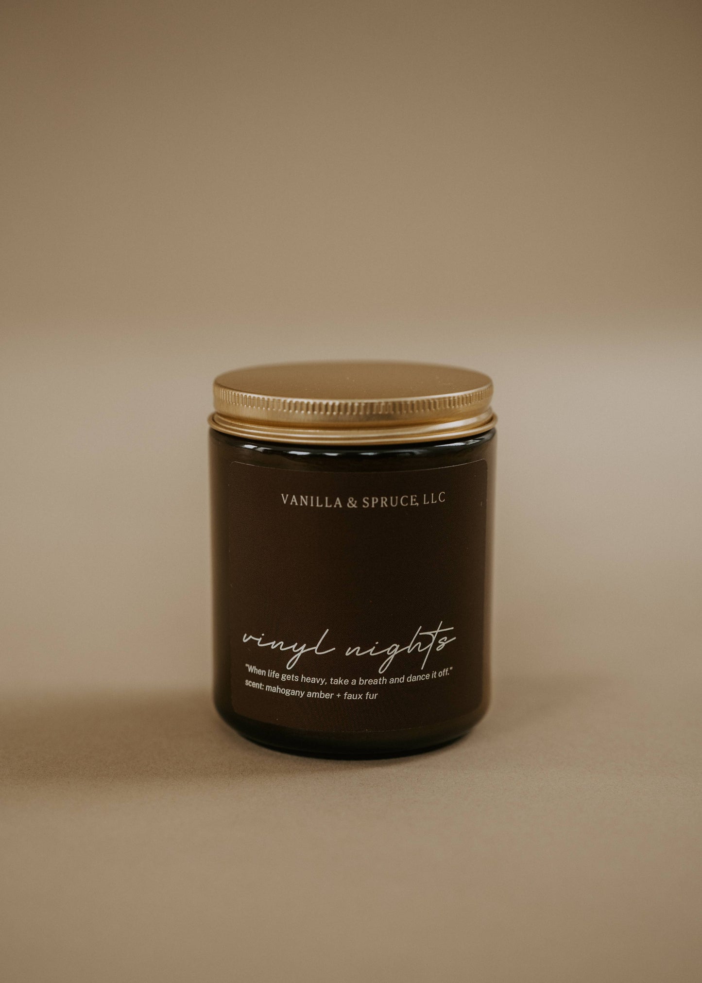 7 oz Candle - Vinyl Nights Vanilla and Spruce, LLC