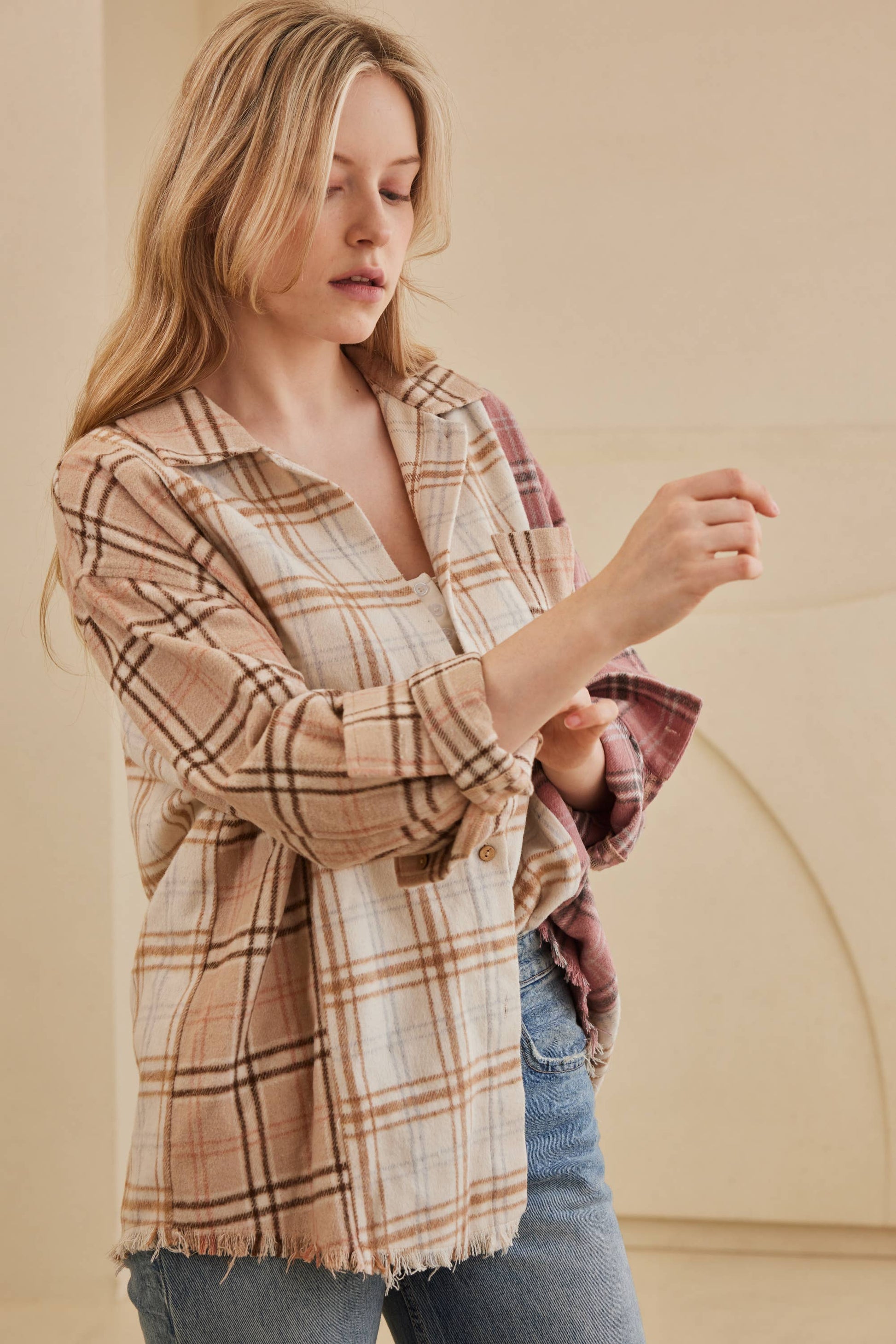 Plaid Oversize Shacket Mello.