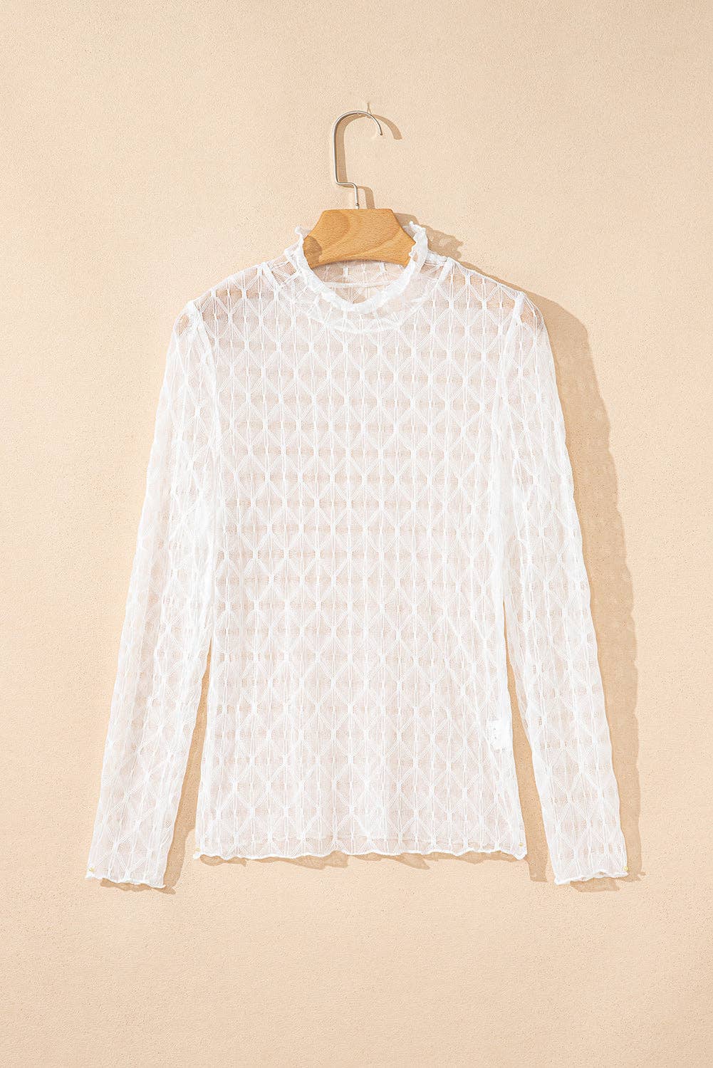 Sheer Mesh Long Sleeve Fall Top LALA LOO