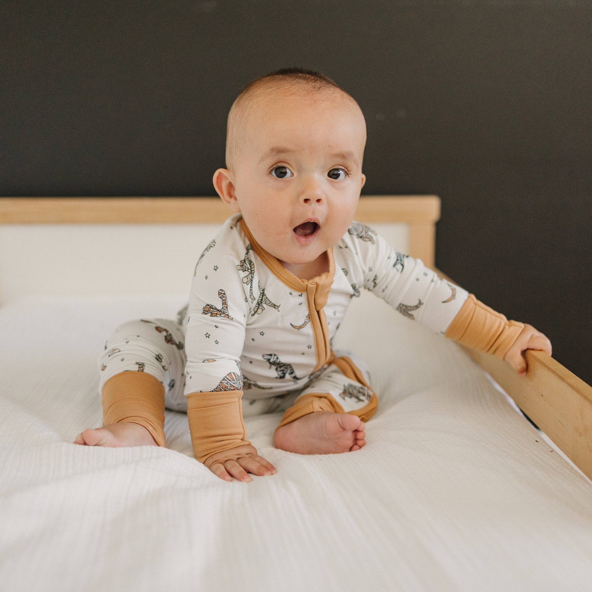 Mummy-Saurus Rex Bamboo Sleeper Emerson+Ivory