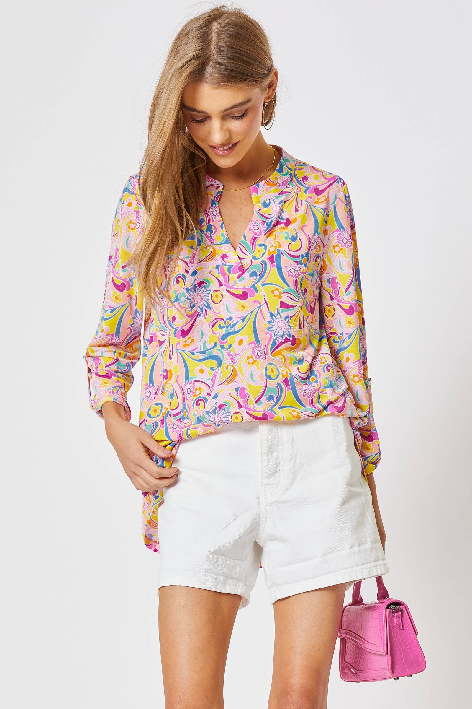 3/4 Sleeve LIZZY Wrinkle Free Top Dear Scarlett