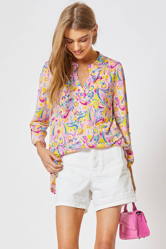 3/4 Sleeve LIZZY Wrinkle Free Top Dear Scarlett