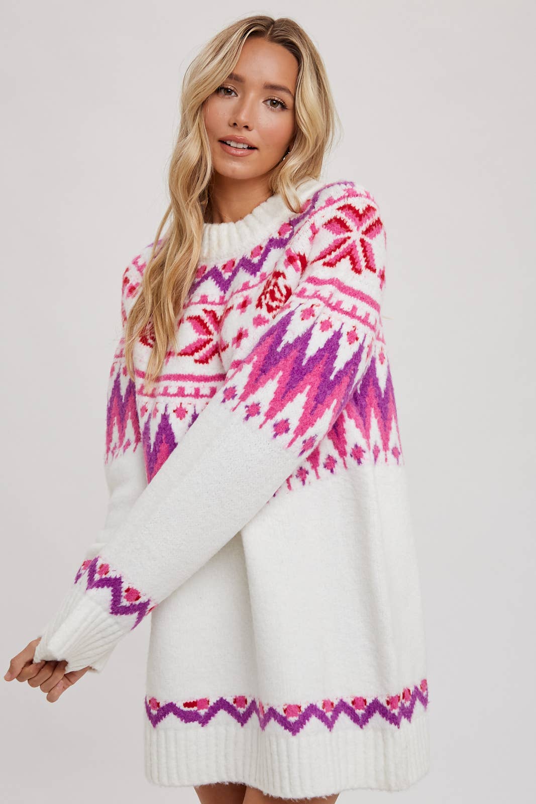 FAIR ISLE SWEATER DRESS Bluivy