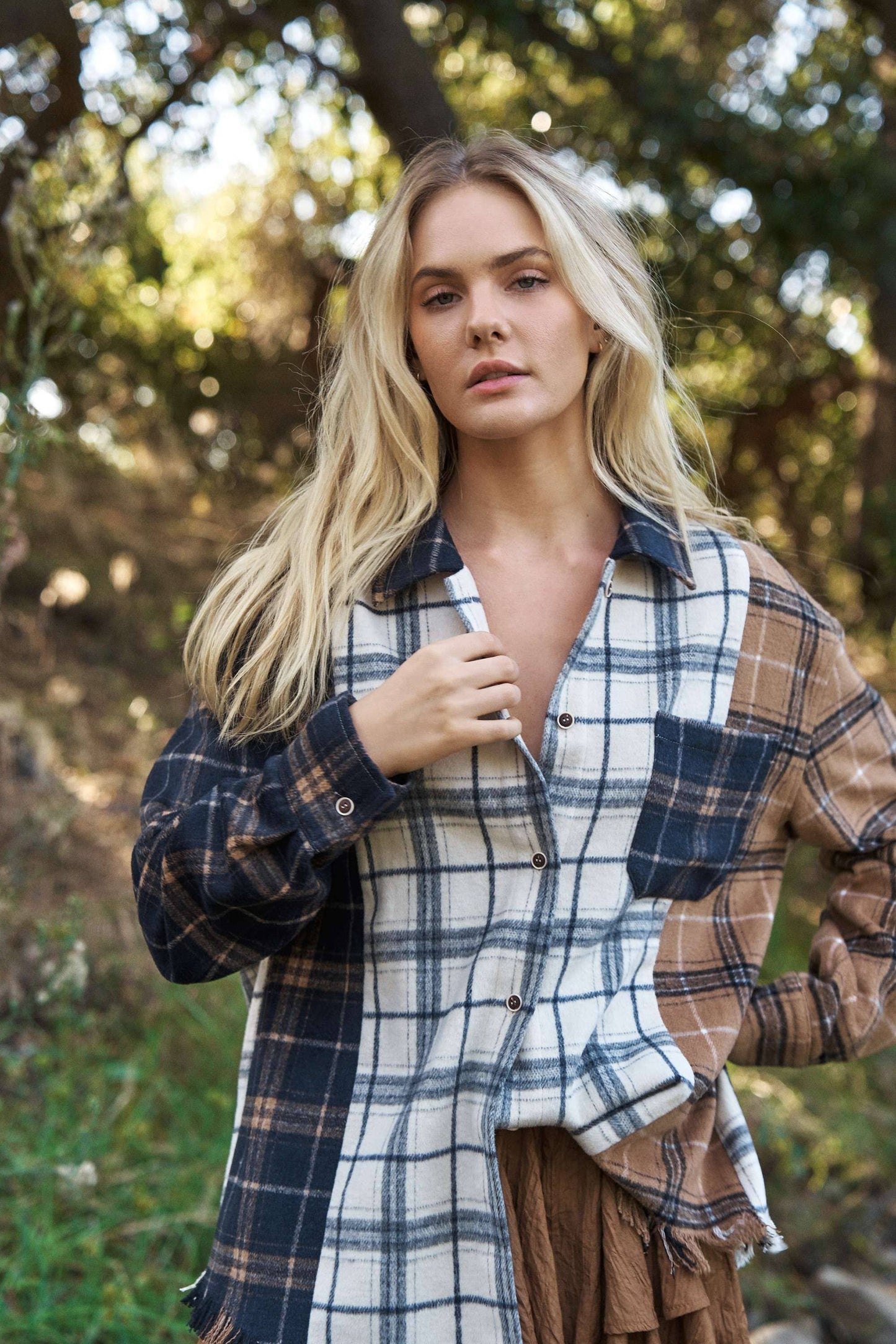 Plaid Oversize Shacket Mello.