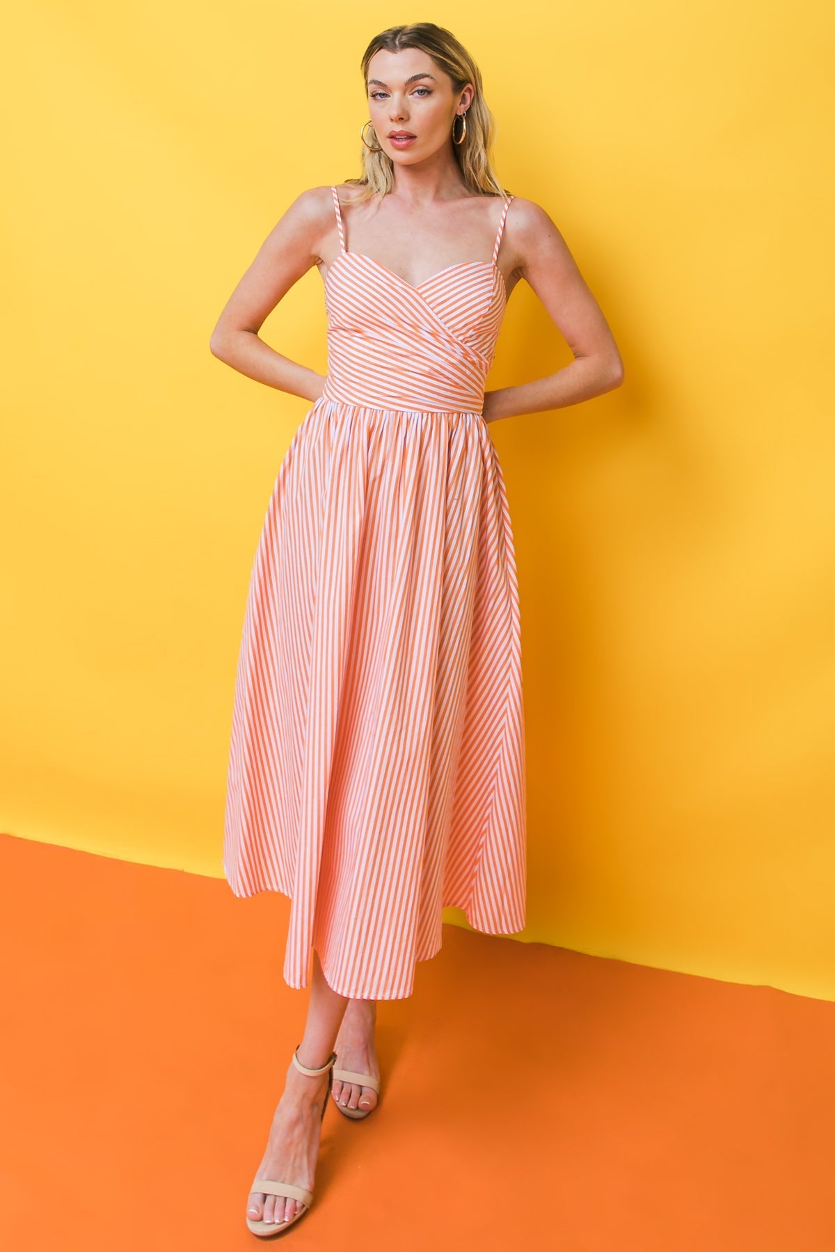 WEEKEND FESTIVALS WOVEN MIDI DRESS Flying Tomato