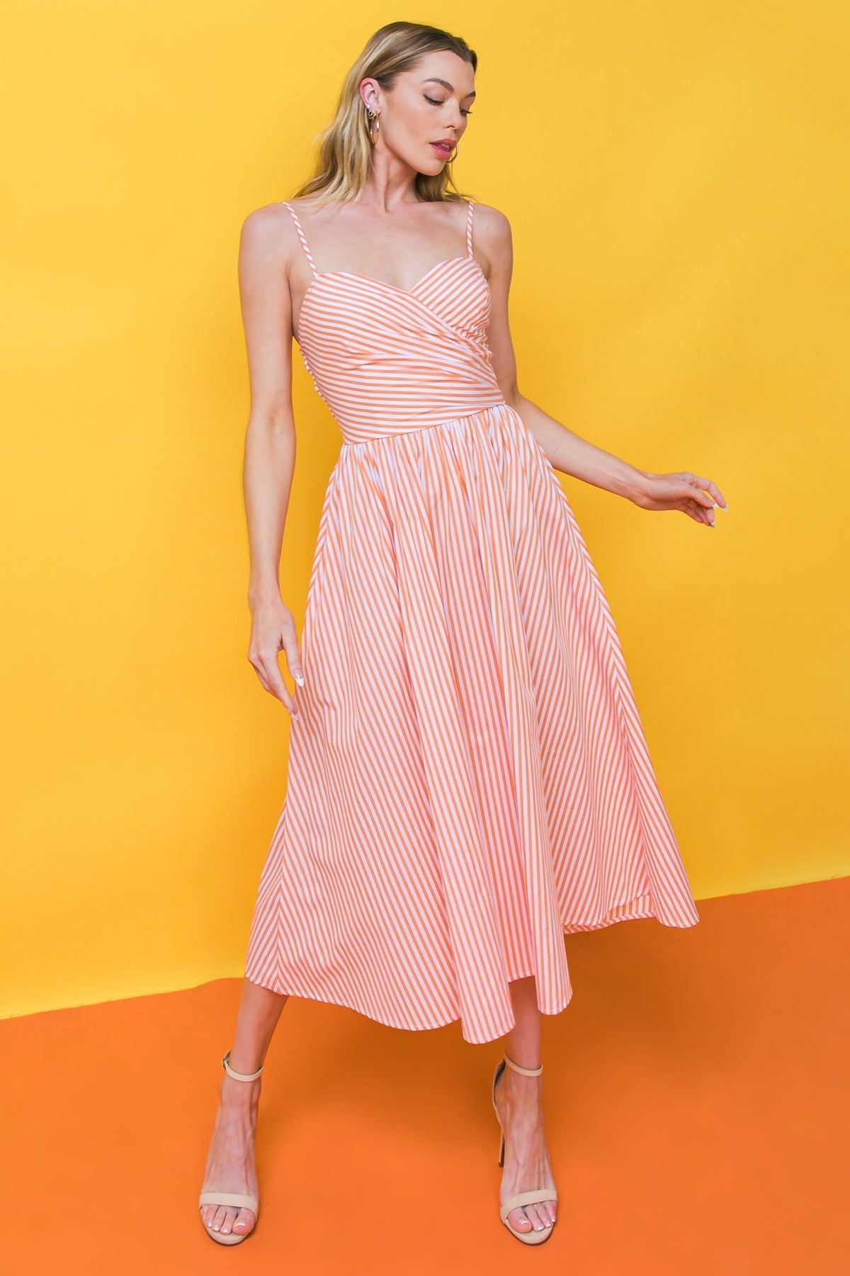 WEEKEND FESTIVALS WOVEN MIDI DRESS Flying Tomato