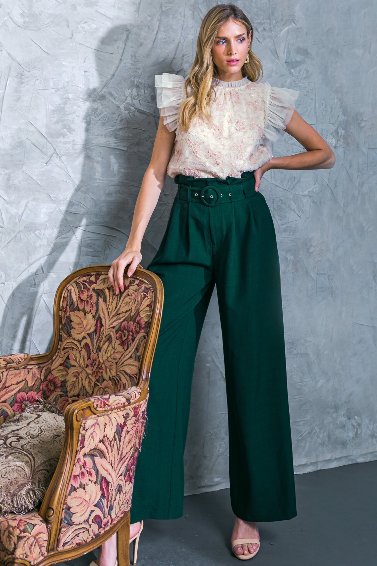 HOLD ME NEAR WOVEN TOP Flying Tomato