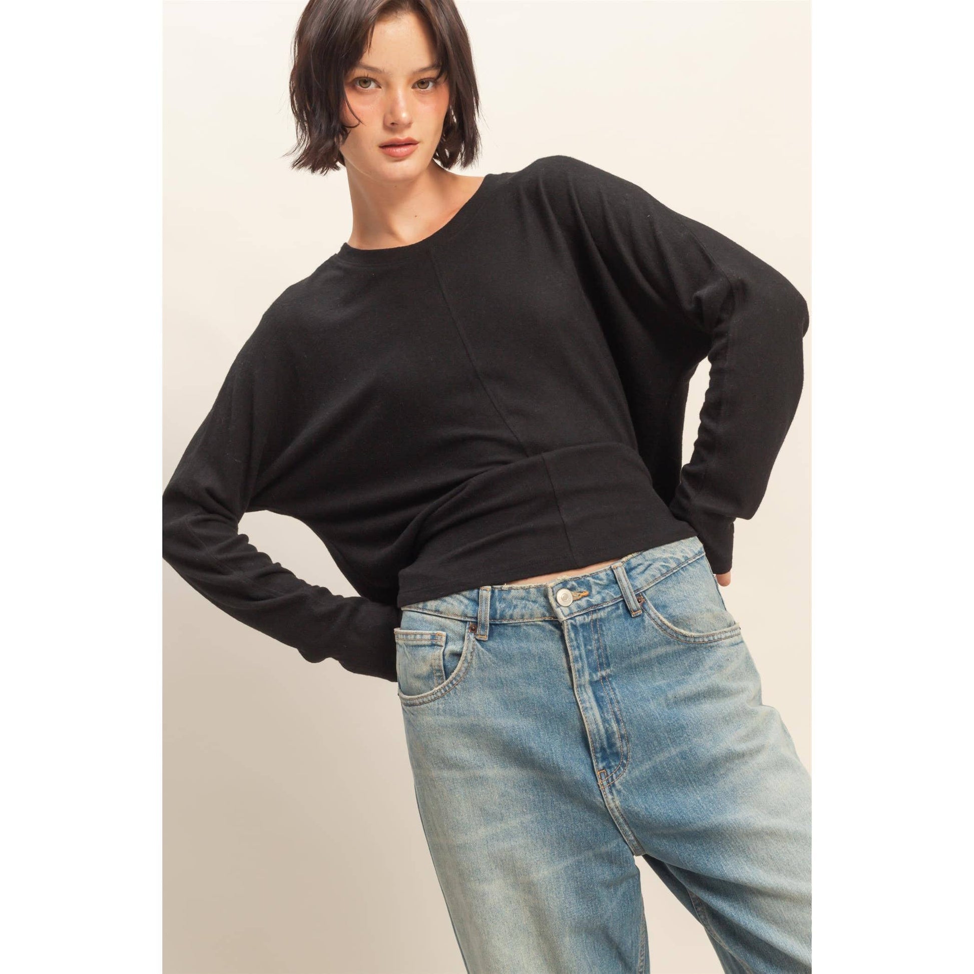 Center Seam Long Sleeve Top HYFVE