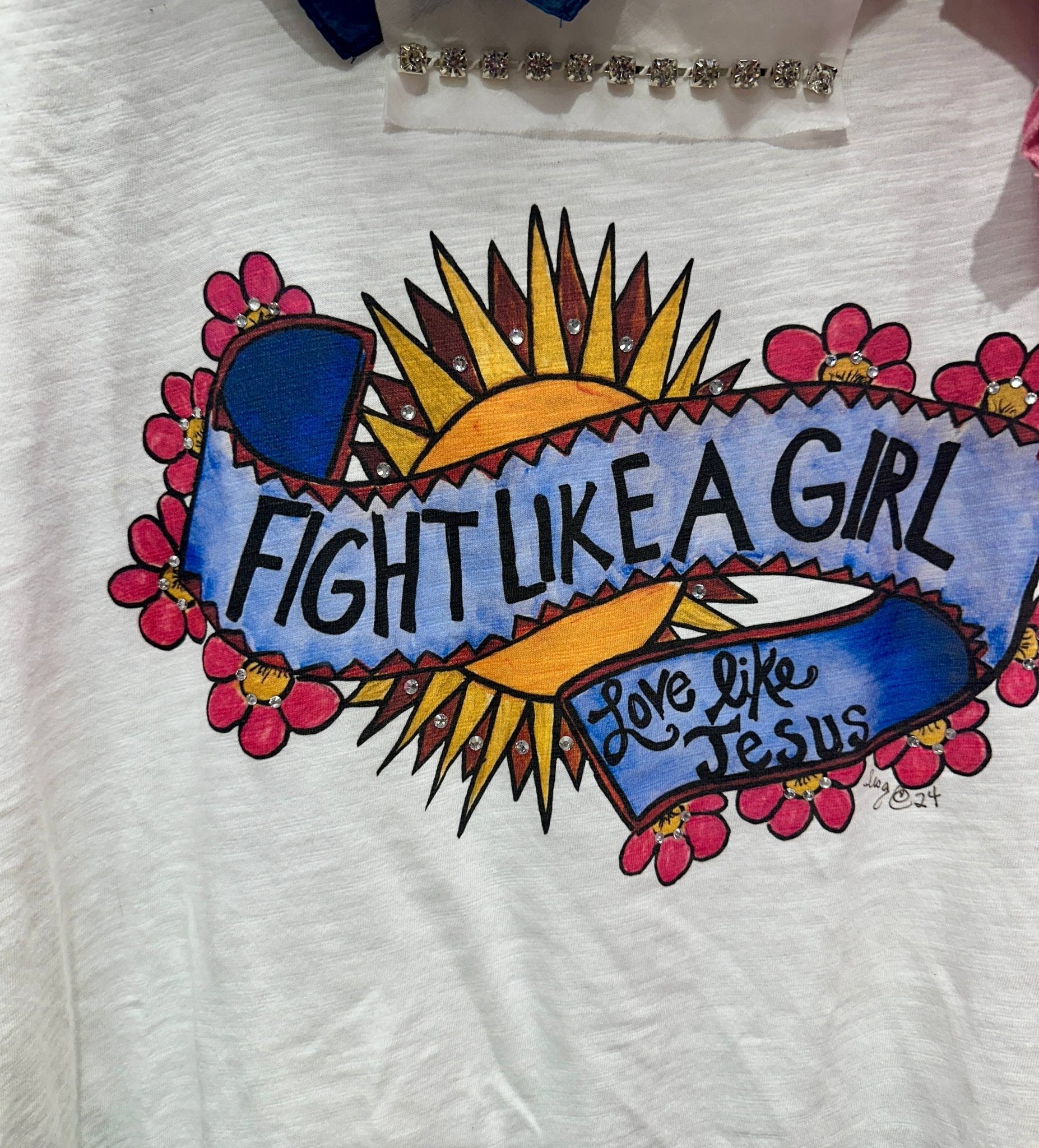 Fight Like A Girl Tattered Tee - 926 West