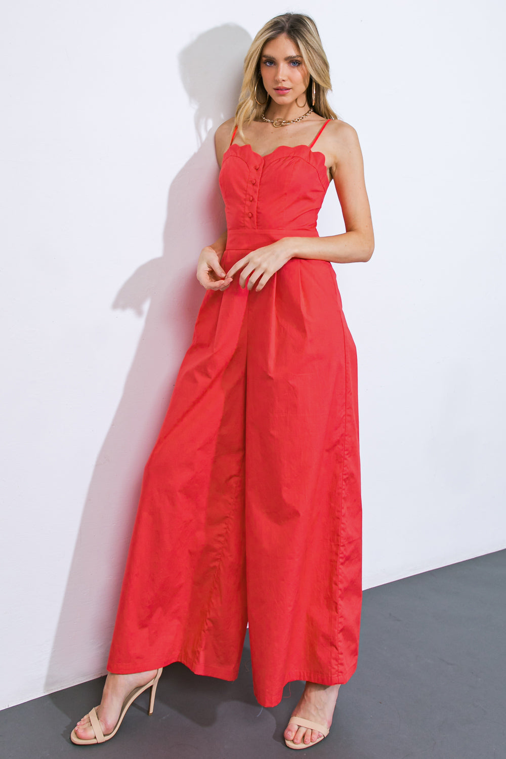 A BEAUTIFUL FEELING WOVEN JUMPSUIT Flying Tomato