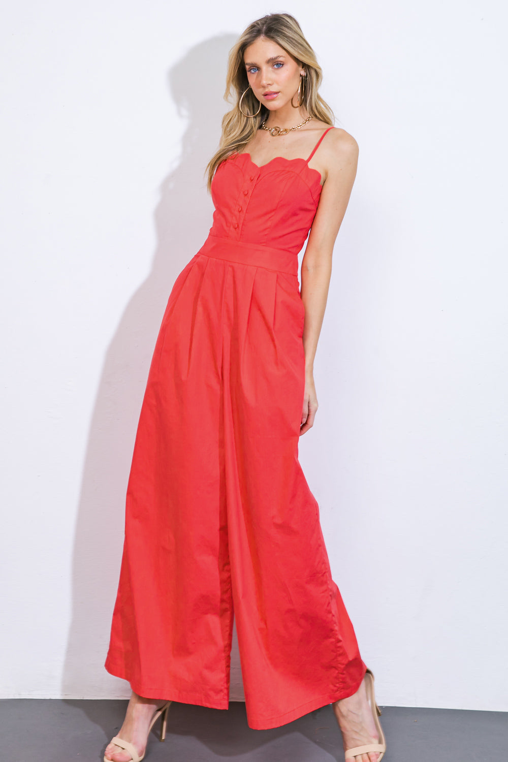 A BEAUTIFUL FEELING WOVEN JUMPSUIT Flying Tomato