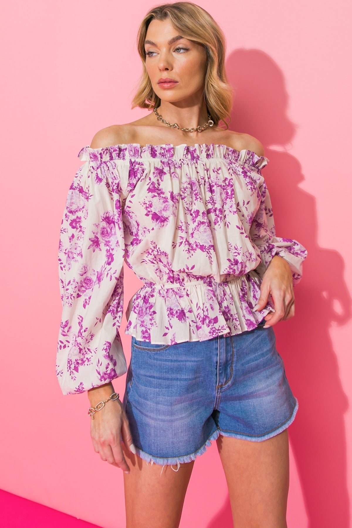 LOVELY ENTRANCE WOVEN TOP Flying Tomato