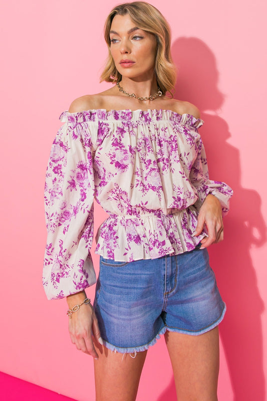 LOVELY ENTRANCE WOVEN TOP Flying Tomato