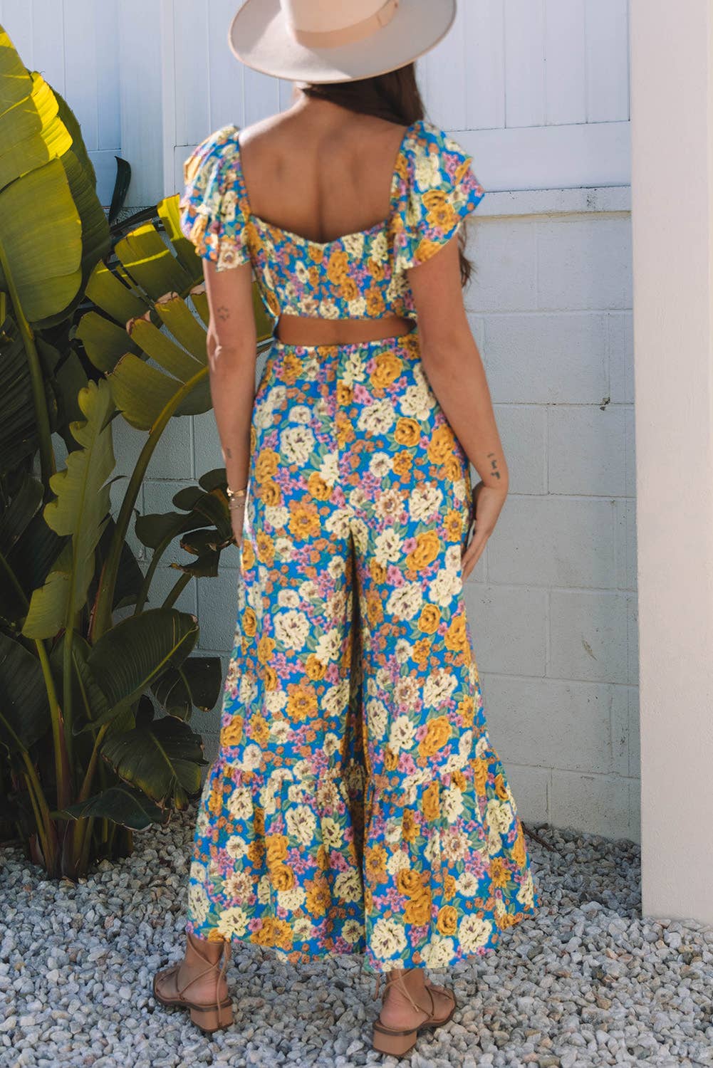 Floral High Waist Jumpsuit - 926 West