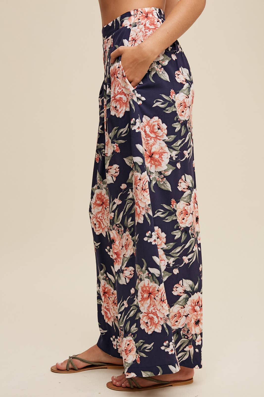 Floral Wide Leg Pants with Tiered Ruffle Top - 926 West