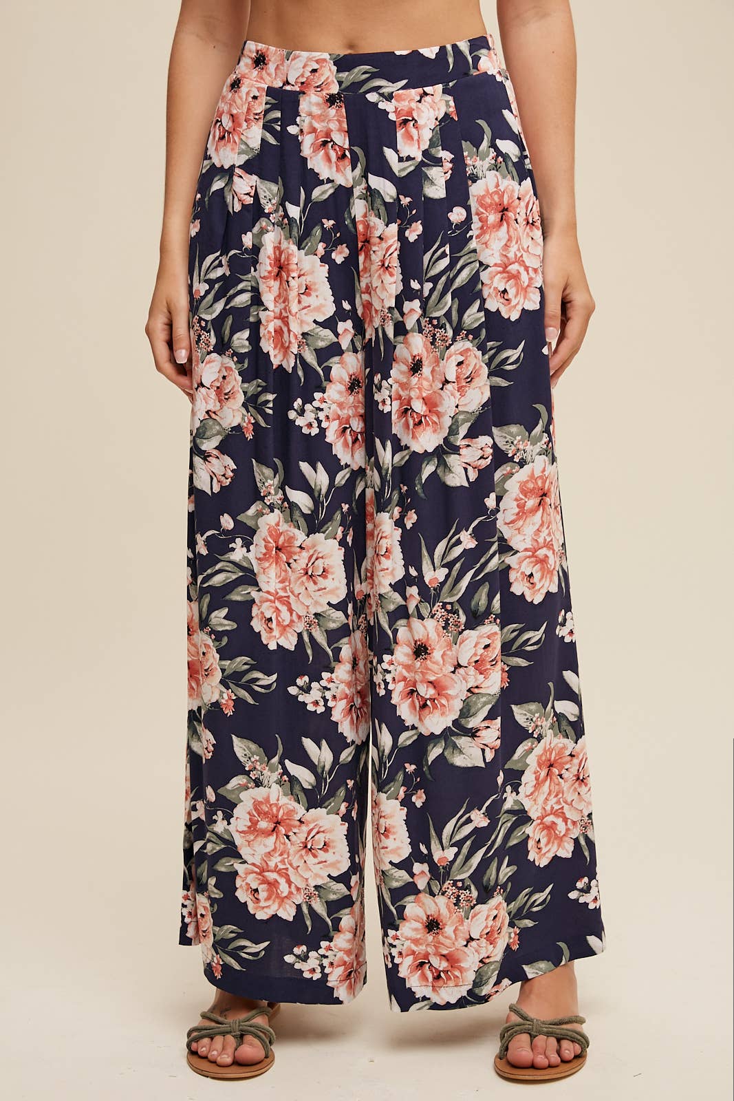 Floral Wide Leg Pants with Tiered Ruffle Top - 926 West
