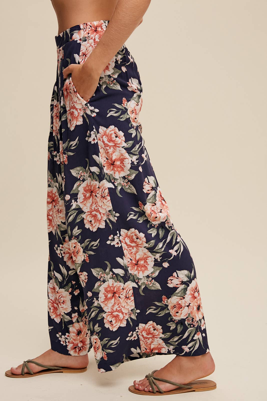 Floral Wide Leg Pants with Tiered Ruffle Top - 926 West