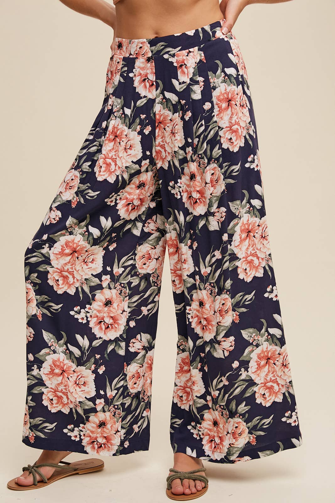 Floral Wide Leg Pants with Tiered Ruffle Top - 926 West