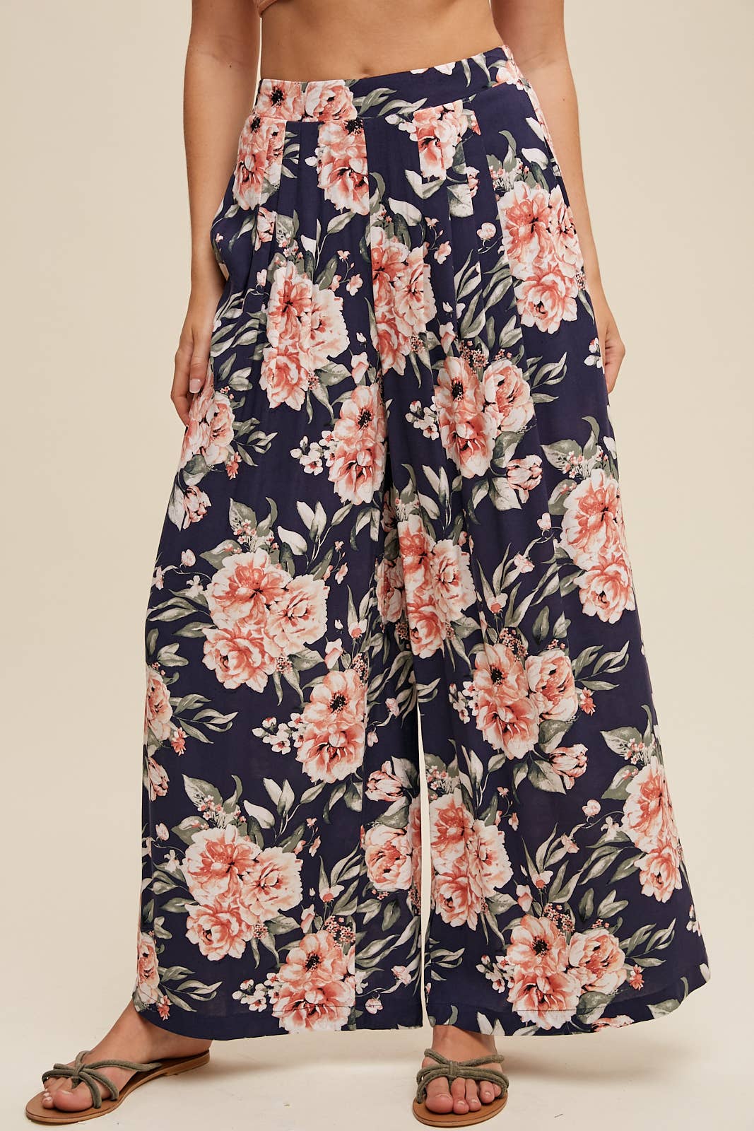 Floral Wide Leg Pants with Tiered Ruffle Top - 926 West