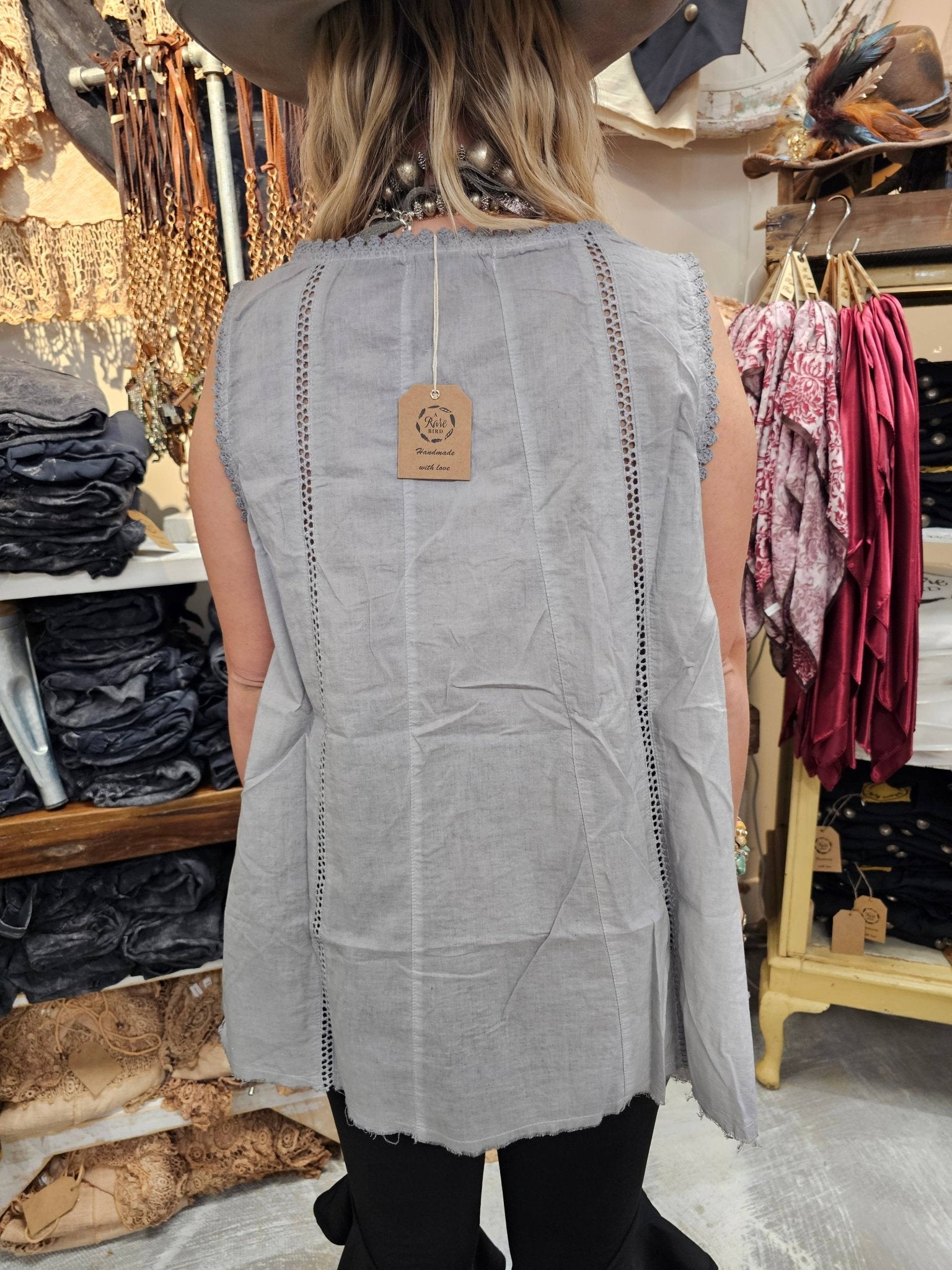 Grey Lace Cami - 926 West