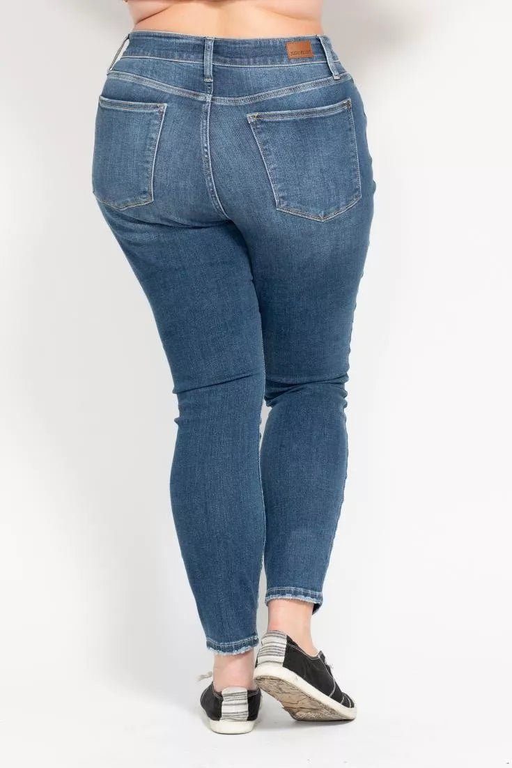 Judy Blue Full Size High Rise Button Fly Skinny Jeans Plus Size - 926 West