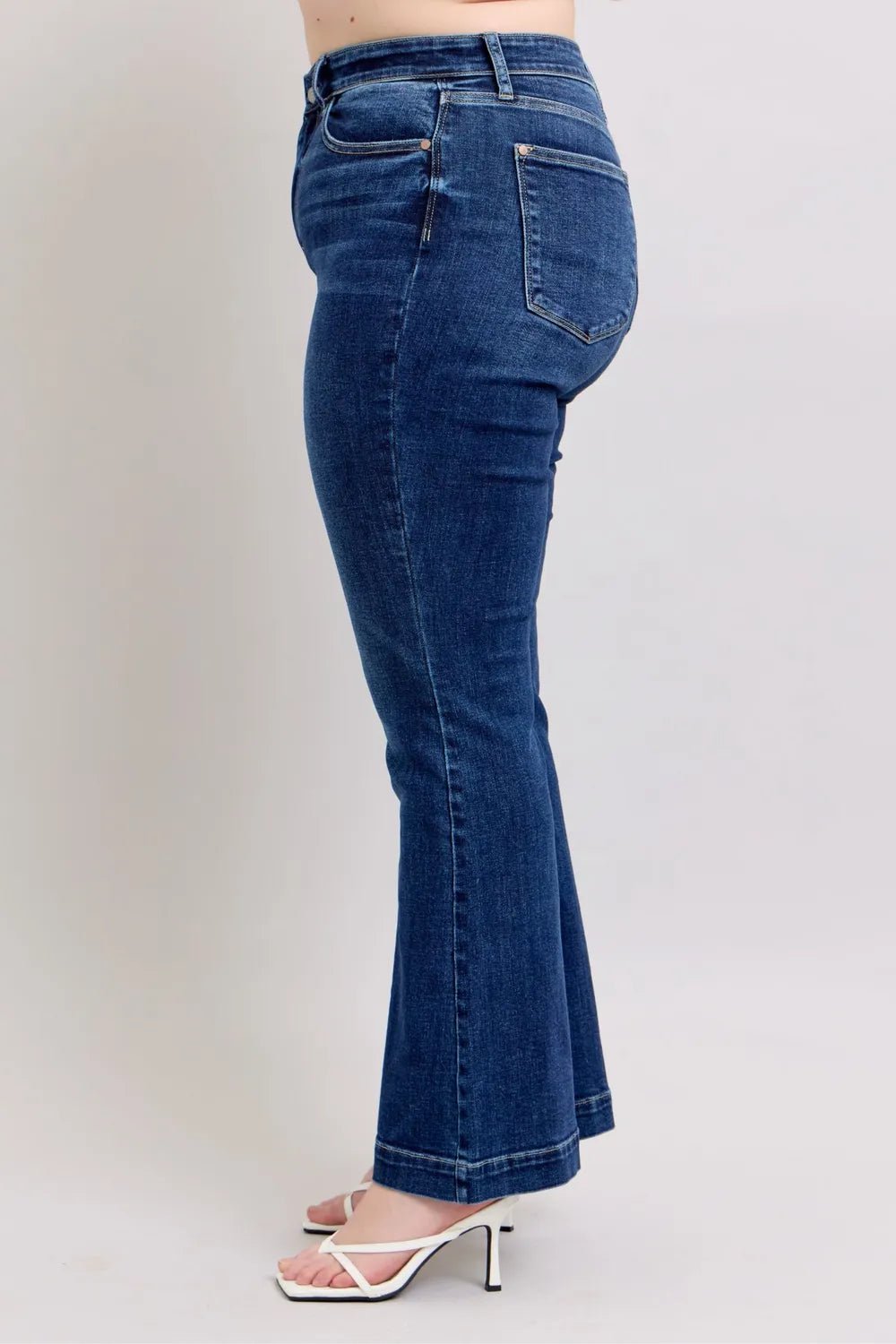 Judy Blue Full Size High Rise Flare Jeans with Pockets Plus Size - 926 West