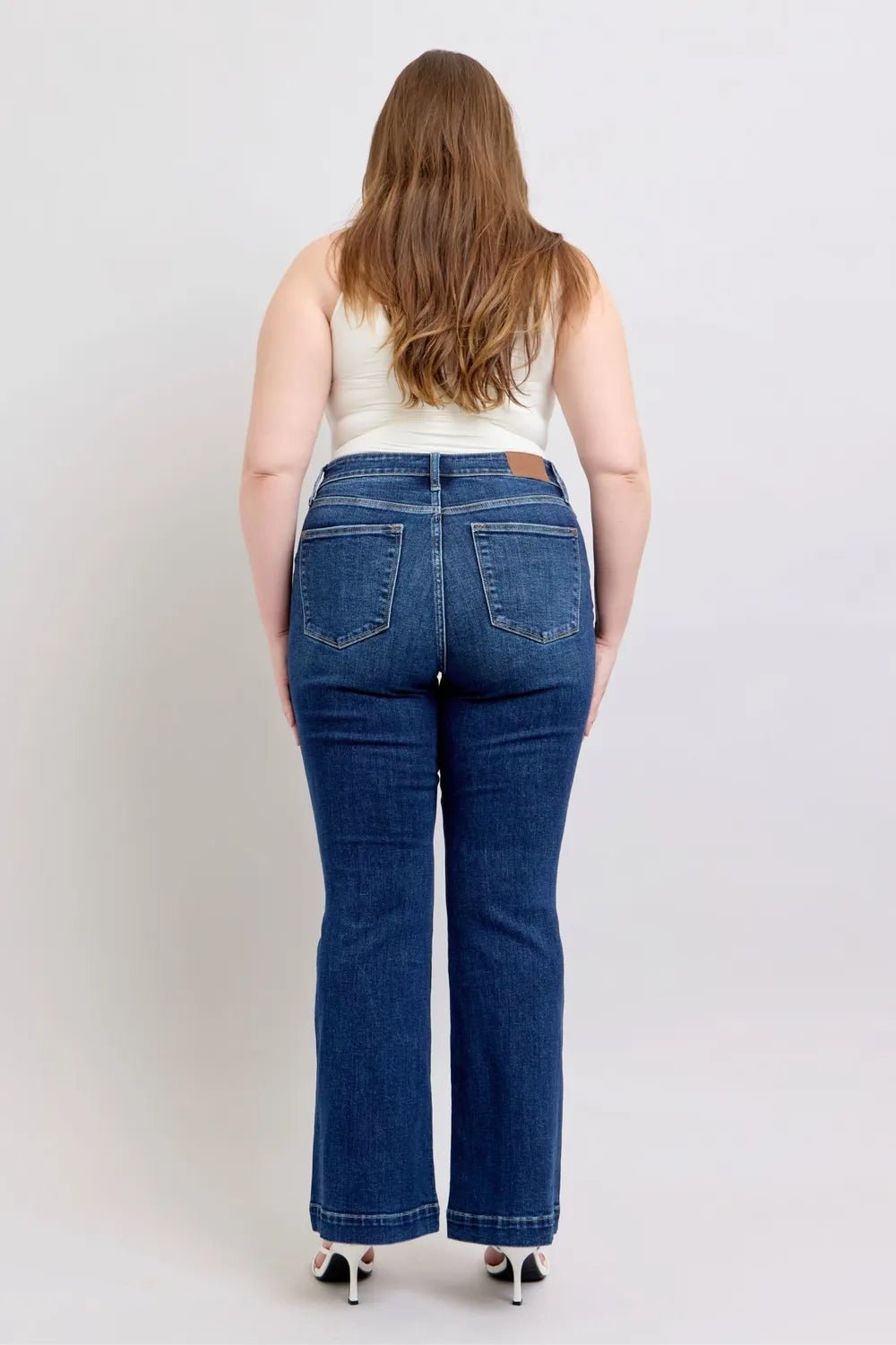 Judy Blue Full Size High Rise Flare Jeans with Pockets Plus Size - 926 West