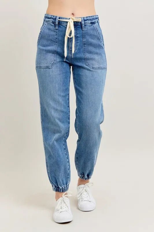 Judy Blue Full Size High Waist Denim Jogger Plus Size - 926 West