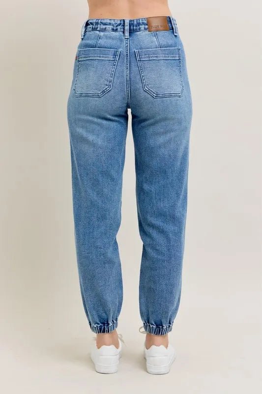 Judy Blue Full Size High Waist Denim Jogger Plus Size - 926 West
