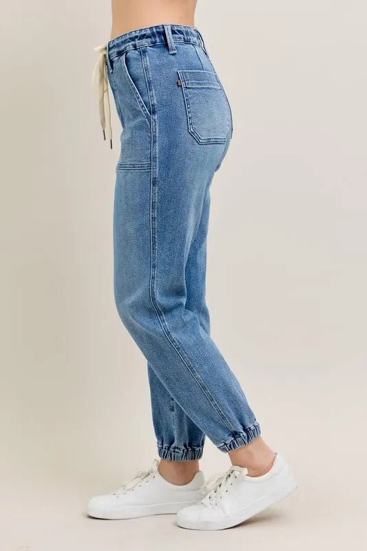Judy Blue Full Size High Waist Denim Jogger Plus Size - 926 West
