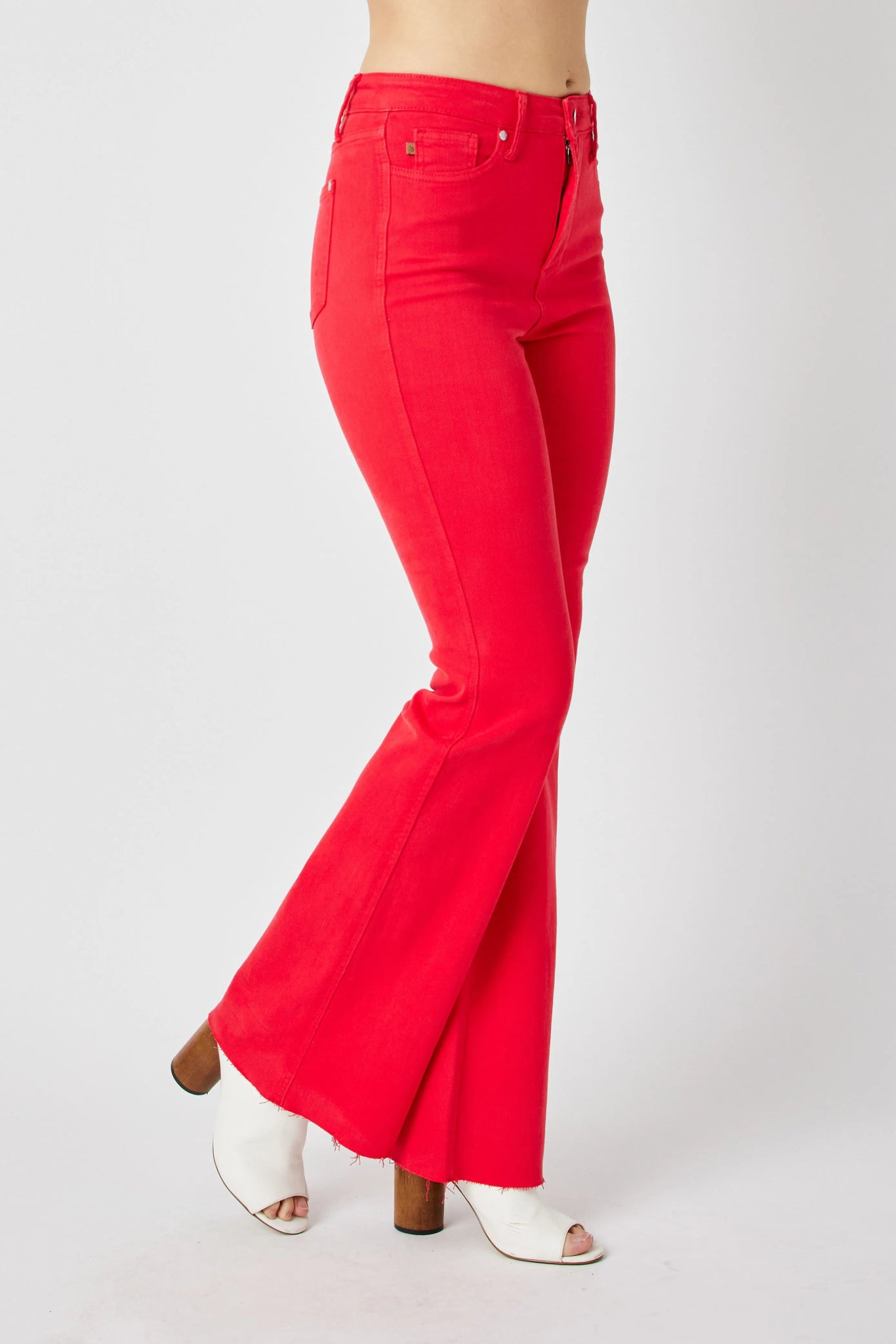 Judy Blue Full Size Hw Tummy Control Garment Dyed Flare Jeans Plus Size - 926 West