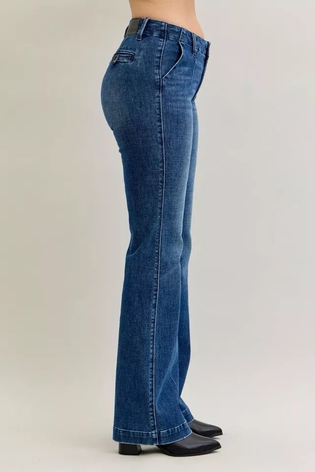 Judy Blue Full Size Mid Rise Bootcut Jeans with Welt Pockets Plus Size - 926 West