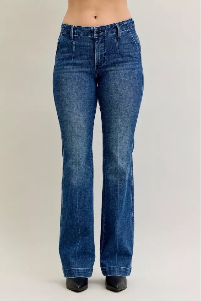 Judy Blue Full Size Mid Rise Bootcut Jeans with Welt Pockets Plus Size - 926 West