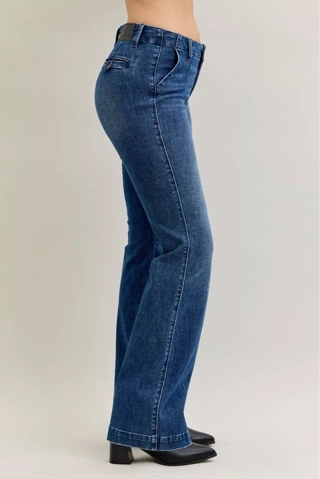 Judy Blue Full Size Mid Rise Bootcut Jeans with Welt Pockets Plus Size - 926 West