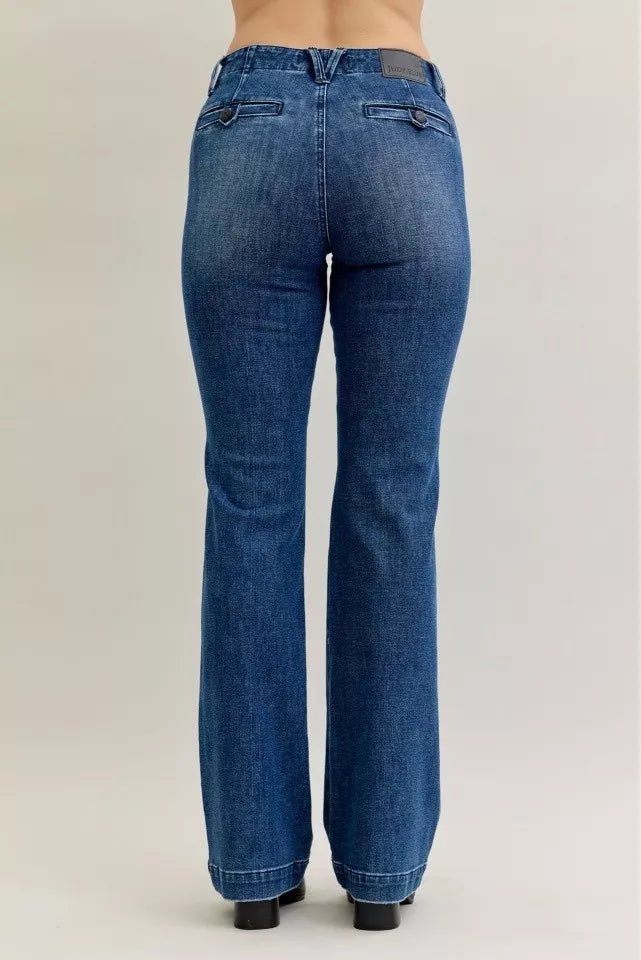 Judy Blue Full Size Mid Rise Bootcut Jeans with Welt Pockets Plus Size - 926 West