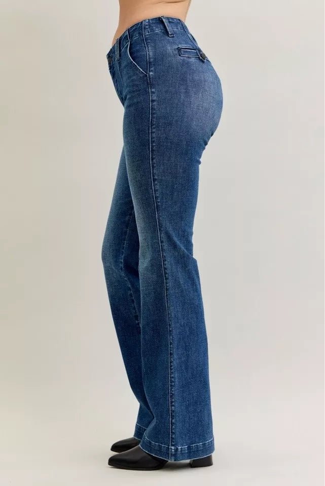 Judy Blue Full Size Mid Rise Bootcut Jeans with Welt Pockets Plus Size - 926 West