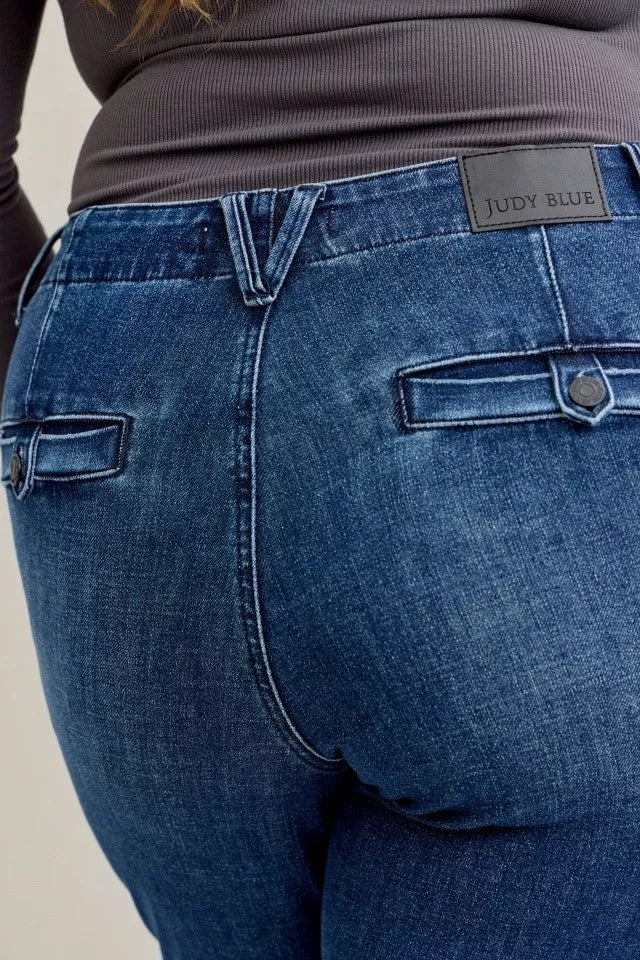 Judy Blue Full Size Mid Rise Bootcut Jeans with Welt Pockets Plus Size - 926 West