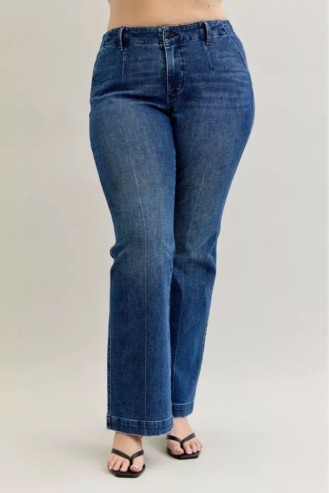 Judy Blue Full Size Mid Rise Bootcut Jeans with Welt Pockets Plus Size - 926 West