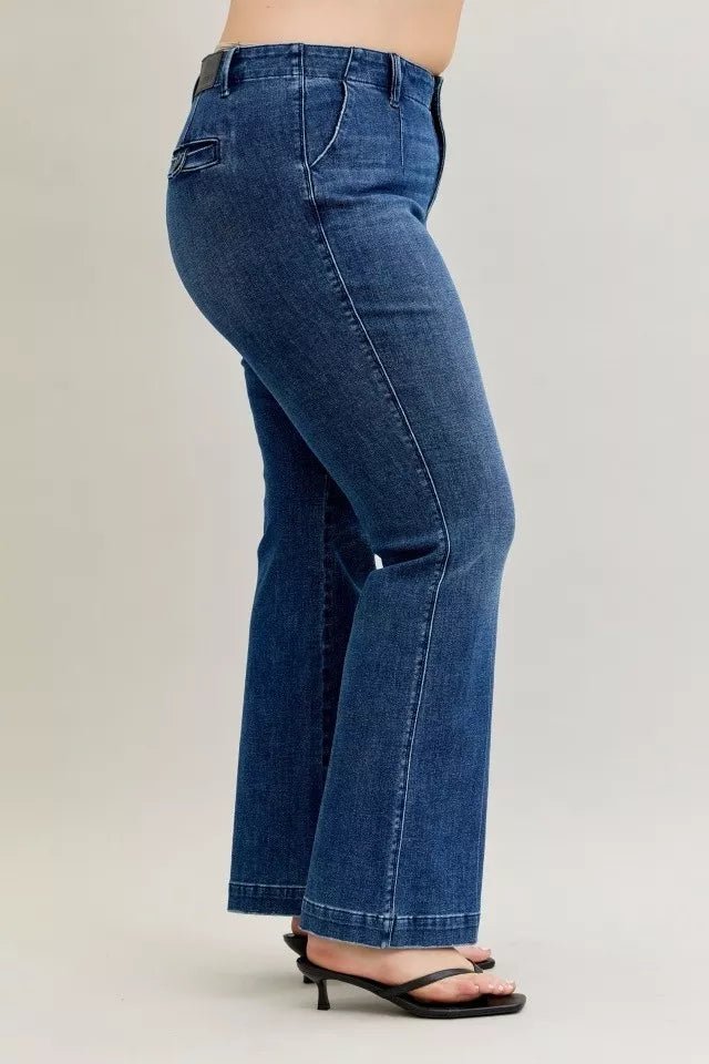 Judy Blue Full Size Mid Rise Bootcut Jeans with Welt Pockets Plus Size - 926 West