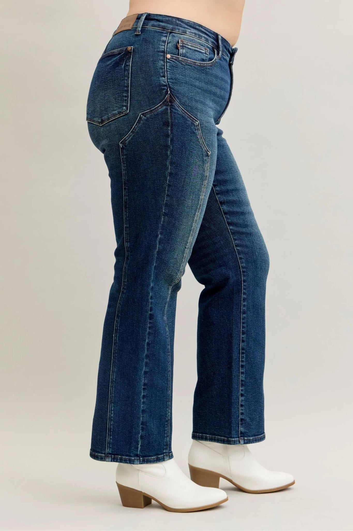 Judy Blue Full Size Seam Detail Straight Leg Jeans Plus Size - 926 West