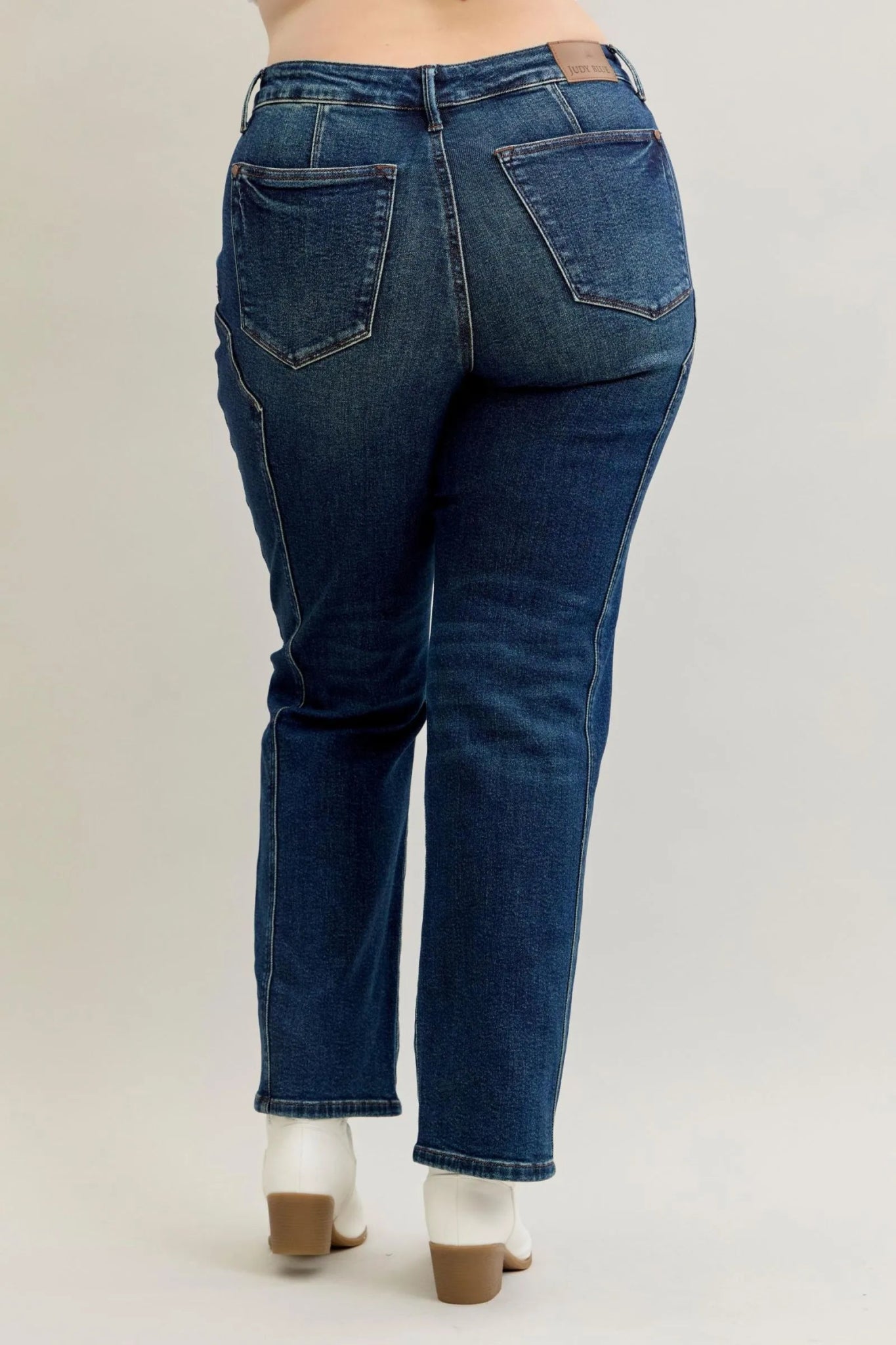 Judy Blue Full Size Seam Detail Straight Leg Jeans Plus Size - 926 West