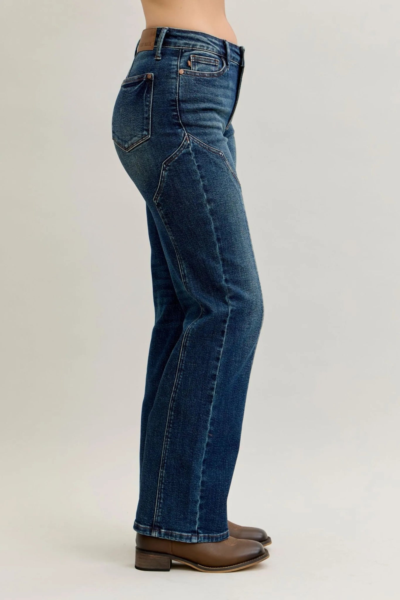 Judy Blue Full Size Seam Detail Straight Leg Jeans Plus Size - 926 West