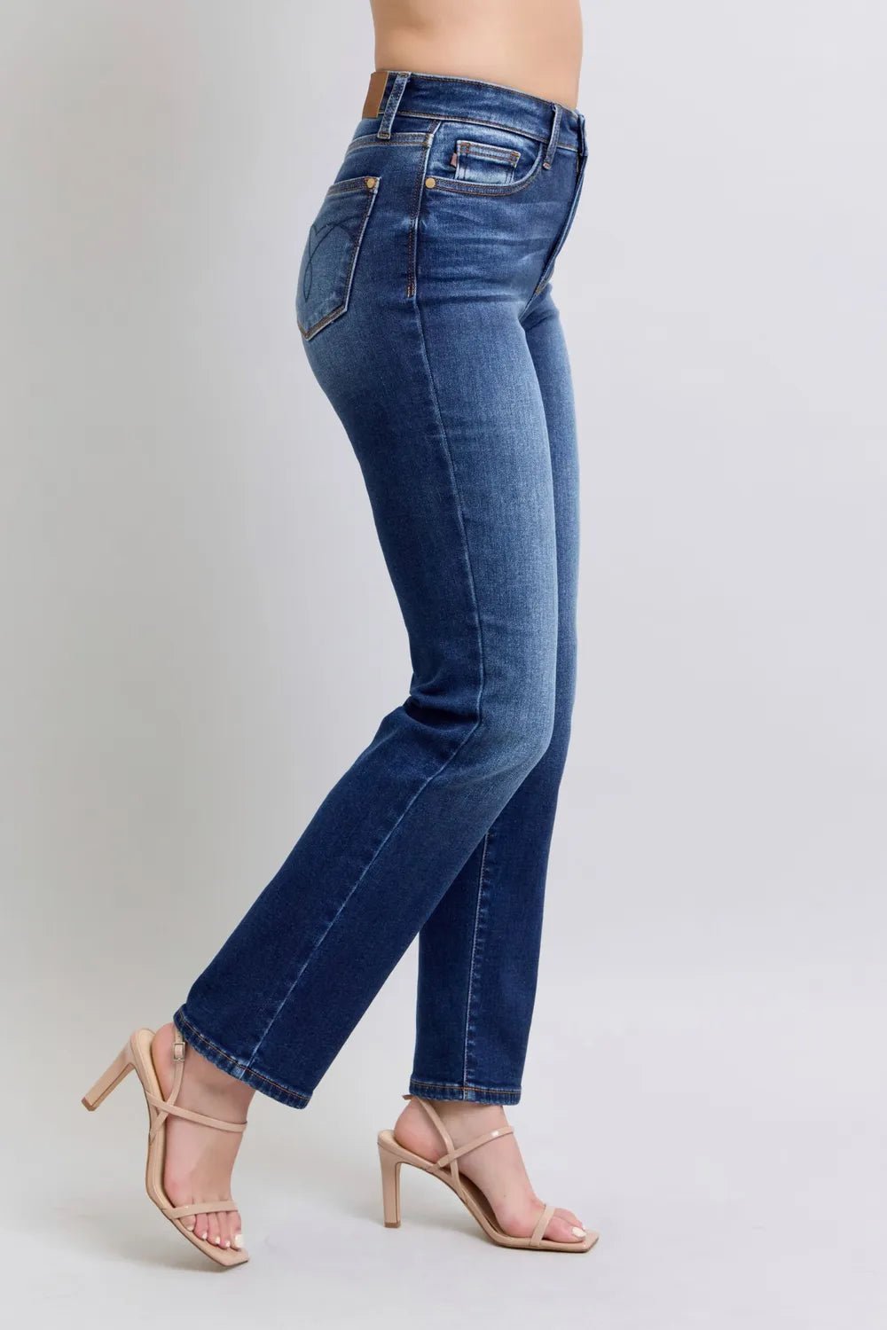 Judy Blue Full Size Washed Straight Leg Jeans with Pockets - 926 West
