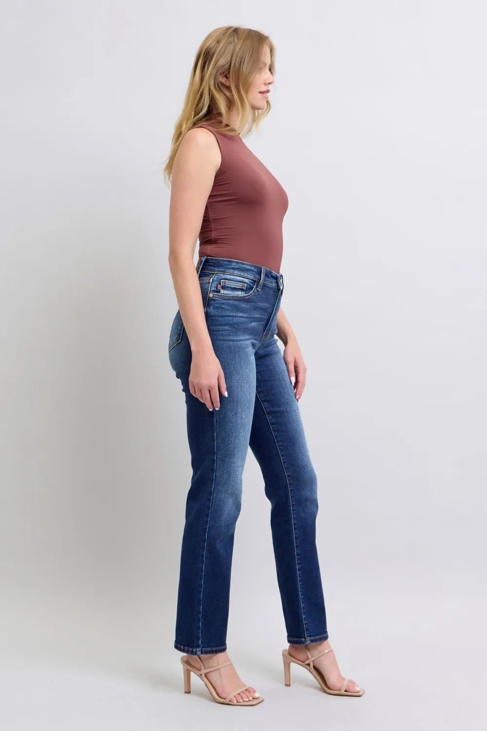Judy Blue Full Size Washed Straight Leg Jeans with Pockets - 926 West