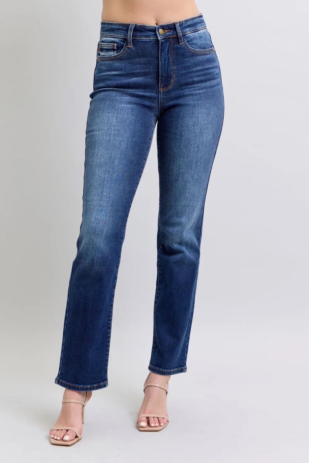 Judy Blue Full Size Washed Straight Leg Jeans with Pockets - 926 West